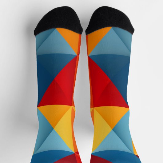 Farbige Dreiecke Socken (Oben)