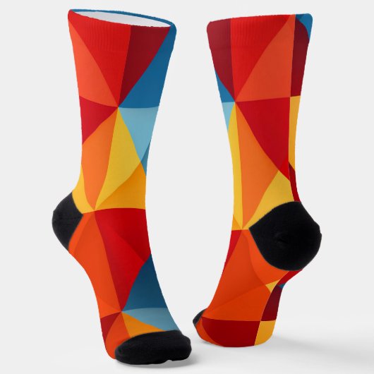 Farbige Dreiecke Socken (Gewinkelt)