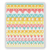 Farbige Dreiecke und Kreise Aufkleber (Vorderseite)