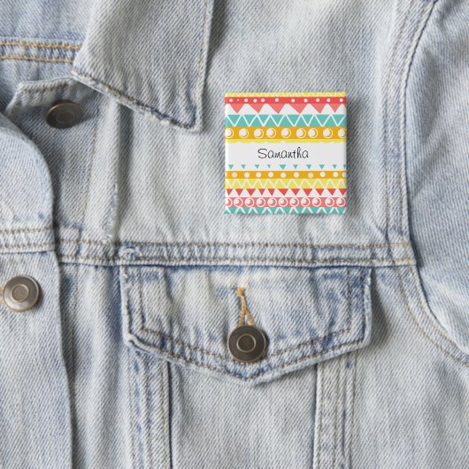 Farbige Dreiecke und Kreise Button (Beispiel)