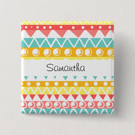 Farbige Dreiecke und Kreise Button