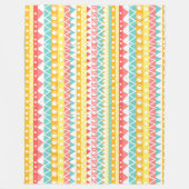 Farbige Dreiecke und Kreise Fleecedecke (Vorderseite)