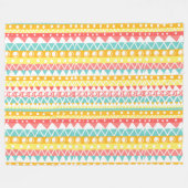 Farbige Dreiecke und Kreise Fleecedecke (Vorderseite (Horizontal))