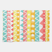 Farbige Dreiecke und Kreise Geschirrtuch (Horizontal)