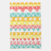Farbige Dreiecke und Kreise Geschirrtuch (Vertikal)