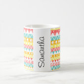 Farbige Dreiecke und Kreise Kaffeetasse (Mittel)