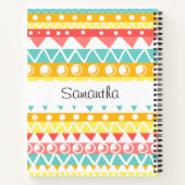 Farbige Dreiecke und Kreise Notizblock (Rückseite)