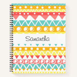 Farbige Dreiecke und Kreise Notizblock