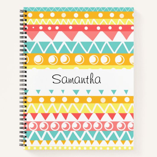 Farbige Dreiecke und Kreise Notizblock (Vorderseite)