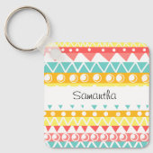 Farbige Dreiecke und Kreise Schlüsselanhänger (Vorderseite)