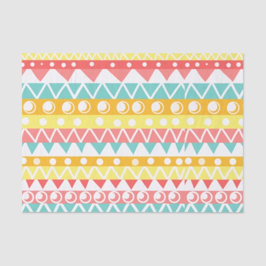 Farbige Dreiecke und Kreise Seidenpapier (Vorderseite)
