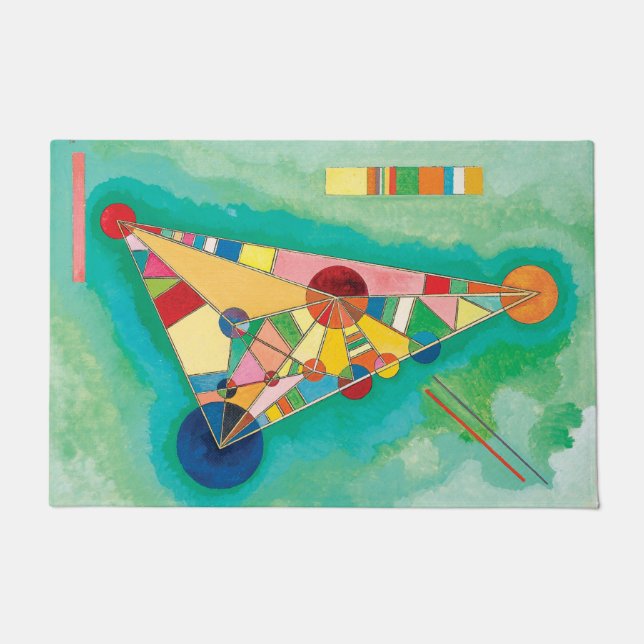 Farbige Dreiecke von Wassil Kandinsky Fußmatte (Vorderseite)