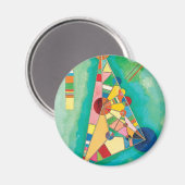 Farbige Dreiecke von Wassily Kandinsky Magnet (Vorderseite/Rückseite)