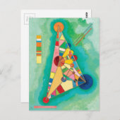 Farbige Dreiecke von Wassily Kandinsky Postkarte (Vorne/Hinten)