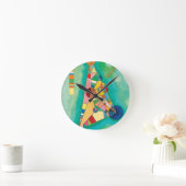 Farbige Dreiecke von Wassily Kandinsky Runde Wanduhr (Zuhause)