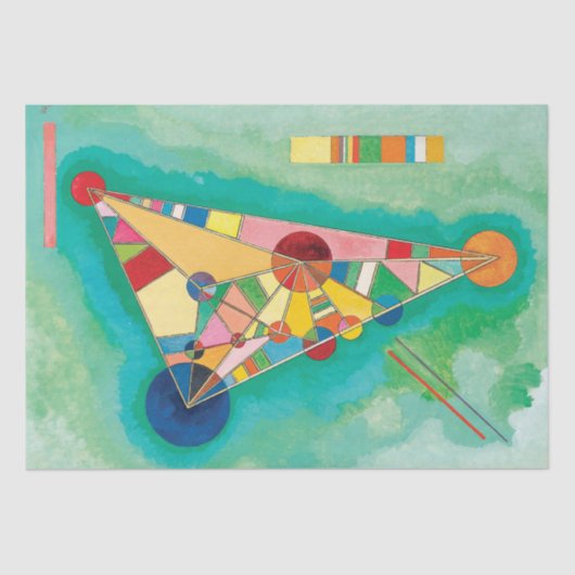 Farbige Dreiecke von Wassily Kandinsky Seidenpapier (Vorderseite)