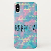 Farbige Dreiecke wolkig blau