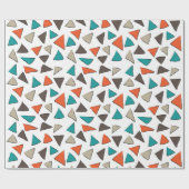 Farbige Dreiecke zum Geburtstag Geschenkpapier (Flach)