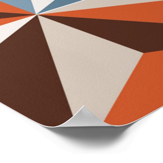 Farbige Dreieckskacheln nahtlos Vintages Muster. Poster (Ecke)