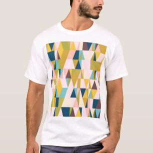 Farbige Dreieckskacheln, Vintager Hintergrund. T-Shirt
