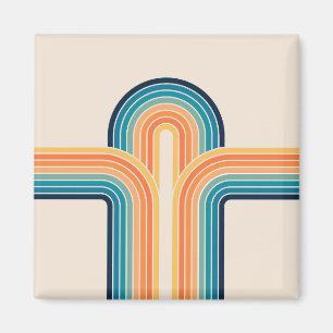 Farbige dreifache Retro-Arches Magnet