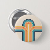 Farbige dreifache Retro Bögen Button (Vorne & Hinten)