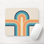 Farbige dreifache Retro Bögen Mousepad (Mit Mouse)