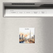 Farbige Dubai VAE Aquarell Magnet (In Situ (Geschirrspüler))
