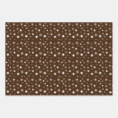 Farbige, dunkelfarbene Schneeflocken Grafik Geschenkpapier Set (Vorderseite)