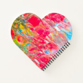 Farbige dunkelrosa und grüne abstrakt notizblock (Rückseite)