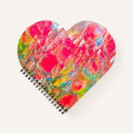 Farbige dunkelrosa und grüne abstrakt notizblock