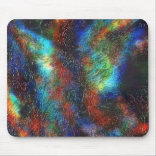 Farbige dunkle Farbstruktur unter einem Rohglaswur Mousepad