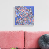 Farbige Echos Vibrante Moderne Abstrakte Leinwand (Insitu (Wohnzimmer))