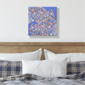 Farbige Echos Vibrante Moderne Abstrakte Leinwand (Insitu (Schlafzimmer))