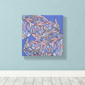 Farbige Echos Vibrante Moderne Abstrakte Leinwand (Insitu (Holzboden))