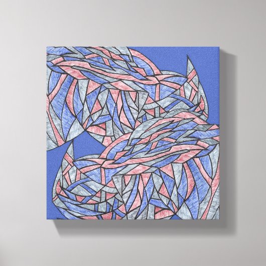 Farbige Echos Vibrante Moderne Abstrakte Leinwand (Vorderseite)