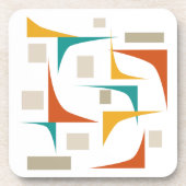 Farbige Ecken und Rechtecke, Atomkern Mitte des Ja Getränkeuntersetzer (Vorderseite)