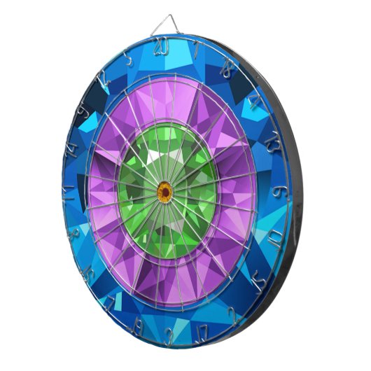 Farbige Edelsteine Dartscheibe (Vorderseite rechts)