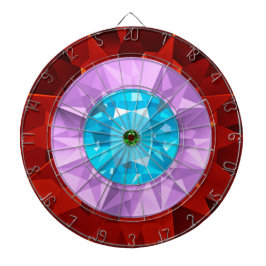 Farbige Edelsteine Dartscheibe