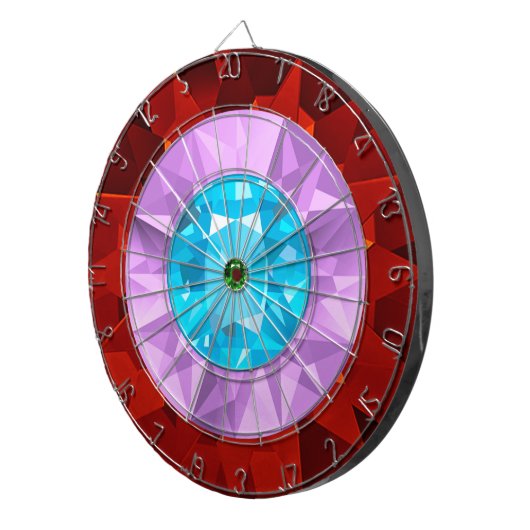 Farbige Edelsteine Dartscheibe (Vorderseite rechts)