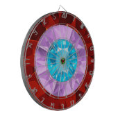 Farbige Edelsteine Dartscheibe (Vorderseite Links)