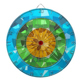 Farbige Edelsteine Dartscheibe