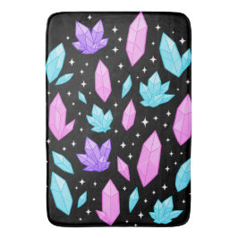 Farbige Edelsteine im kosmischen Raum Badematte