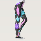 Farbige Edelsteine im kosmischen Raum Leggings (Rechts)