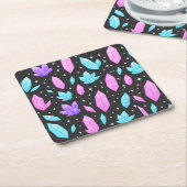 Farbige Edelsteine im kosmischen Raum Rechteckiger Pappuntersetzer (angewinkelt)