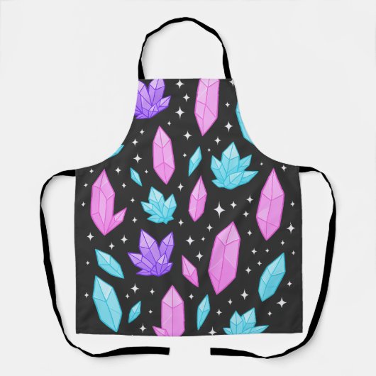 Farbige Edelsteine im kosmischen Raum Schürze (Vorderseite)