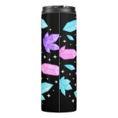 Farbige Edelsteine im kosmischen Raum Thermosbecher (Rückseite)