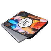 Farbige Edelsteine Monogram Laptop-Sieb Laptopschutzhülle (Vorne Knopf)