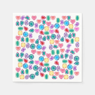 Farbige Edelsteine Papier Napkins Serviette