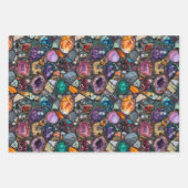 Farbige Edelsteine und mineralisches Intricate Mus Geschenkpapier Set (Vorderseite)